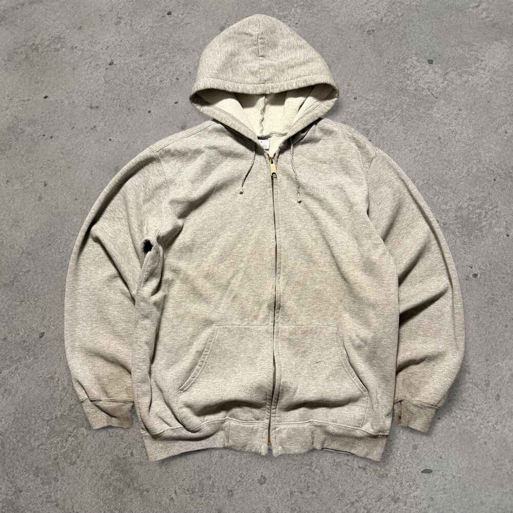 Vintage Y2K Carhartt Full Zip Jacket Gray Mens Size Large
